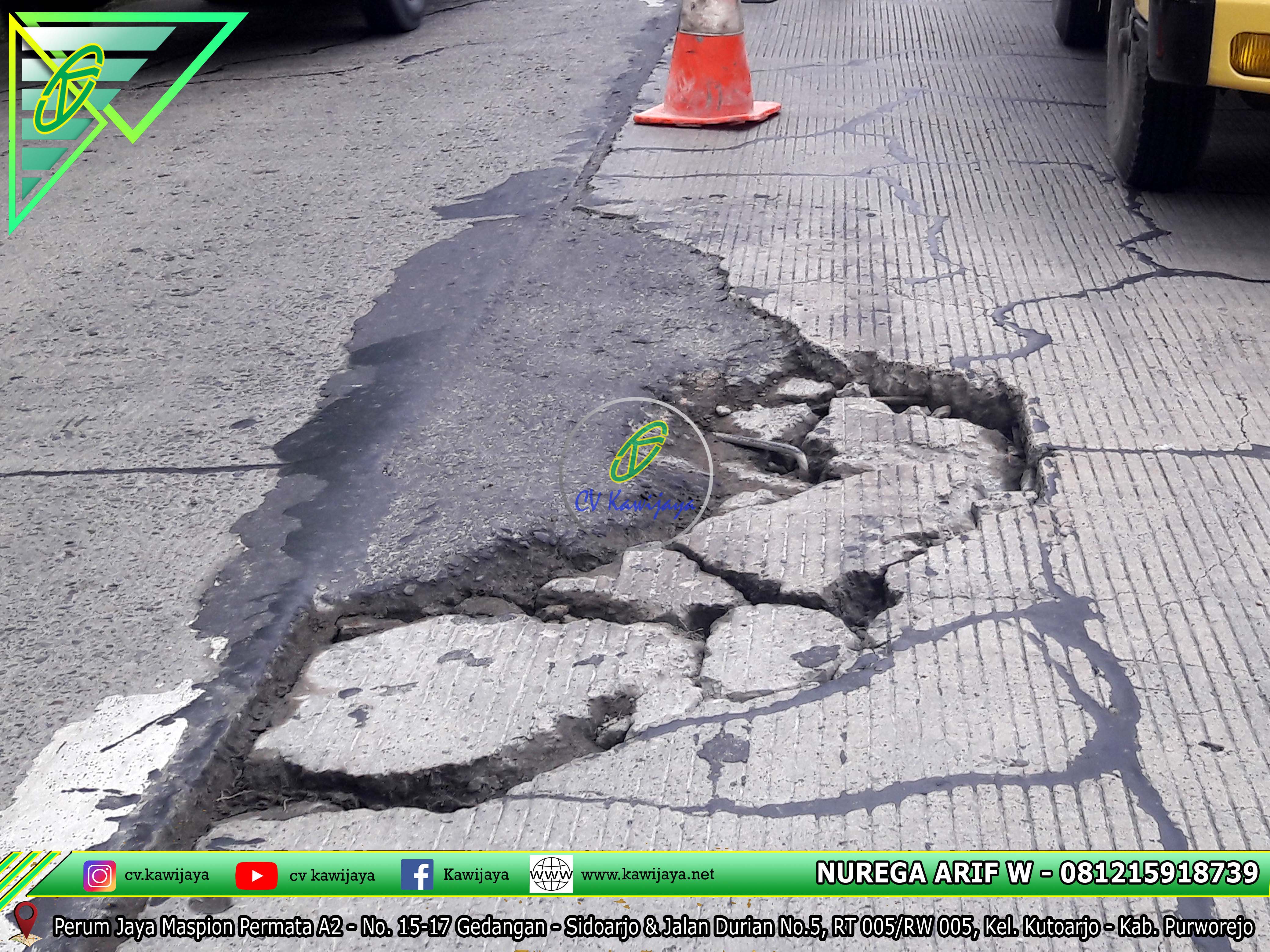 Patching Beton Mutu Tinggi Jalan Brebes - Jawa Tengah