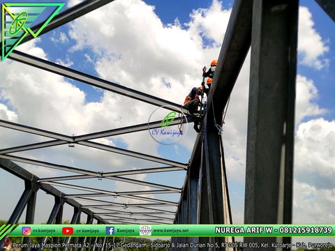 Pengencangan Baut Jembatan Terusan Bojonegoro, Tuban - Jatim