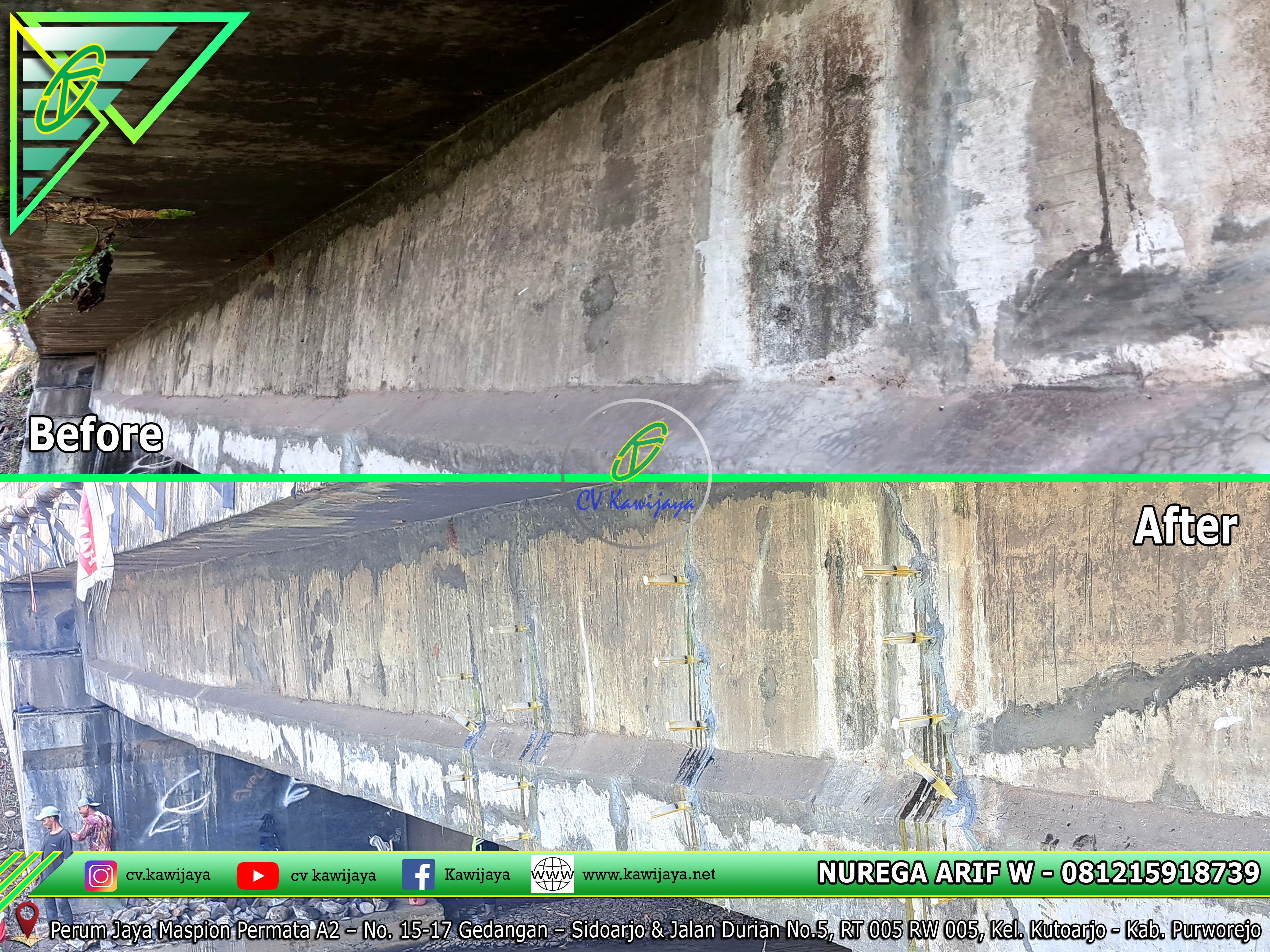 Grouting Epoxy Jembatan Kaumlor, Batang - Jawa Tengah