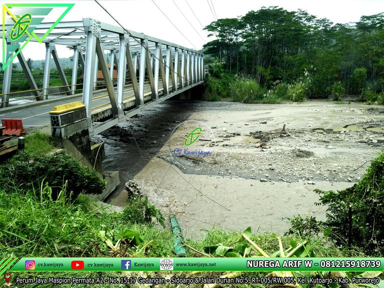 Pemancangan Sheet Pile Baja Jembatan Kali keruh - Jawa Tengah