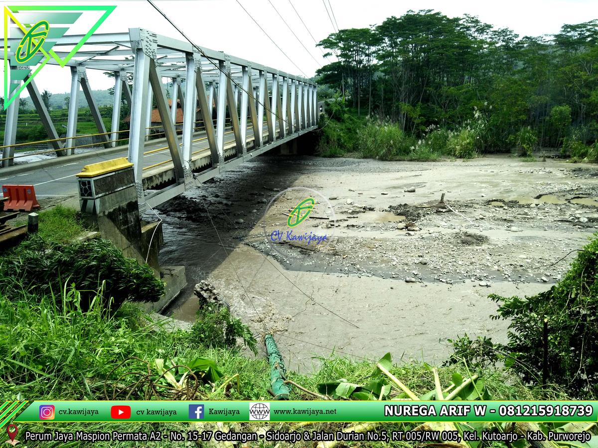 Pemancangan Sheet Pile Baja Jembatan Kali keruh - Jawa Tengah
