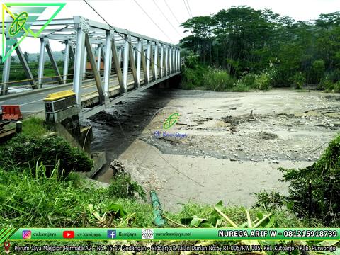 Pemancangan Sheet Pile Baja Jembatan Kali keruh - Jawa Tengah