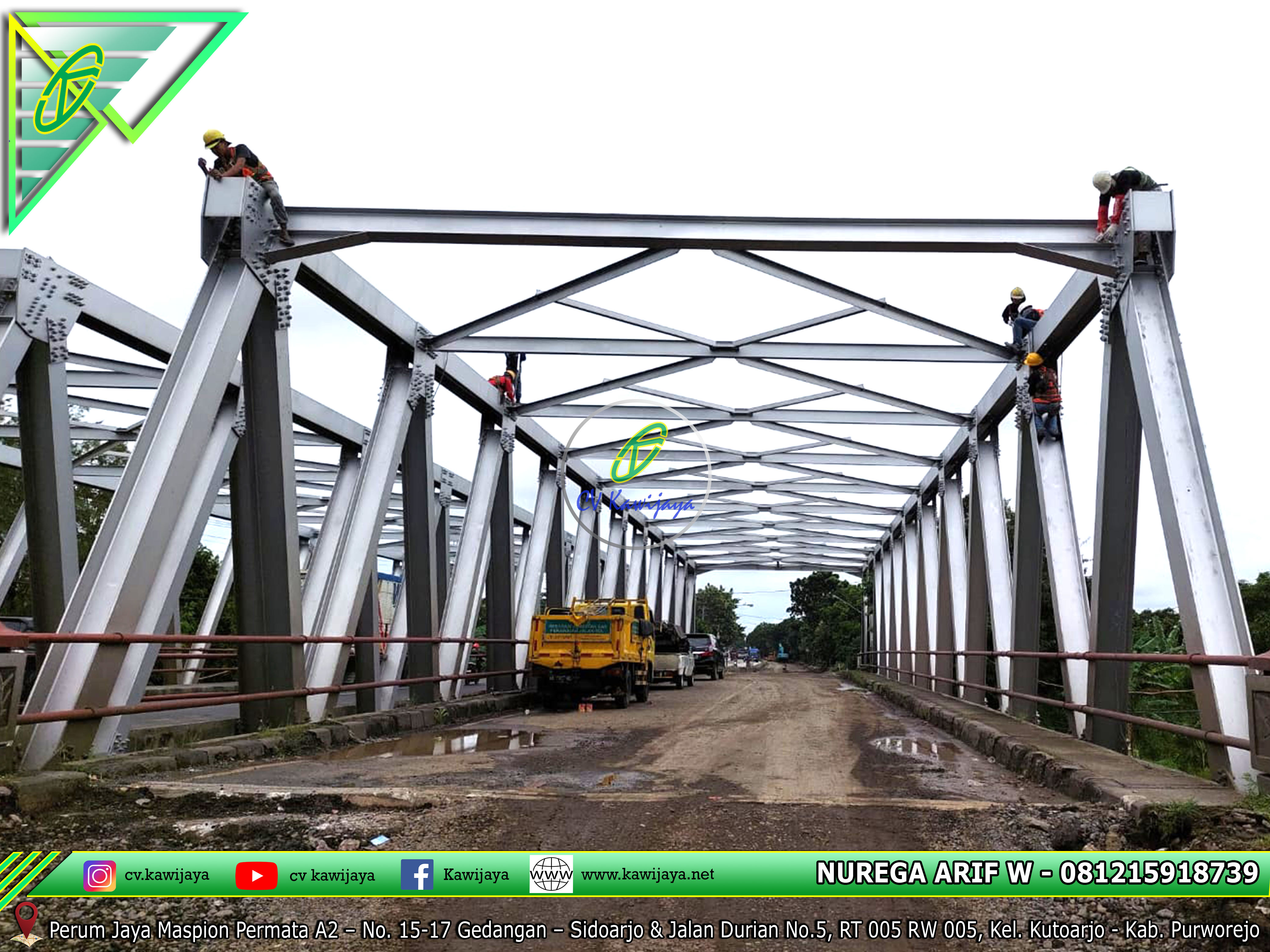 Pengencangan baut jembatan kali rambut, Tegal - Jateng