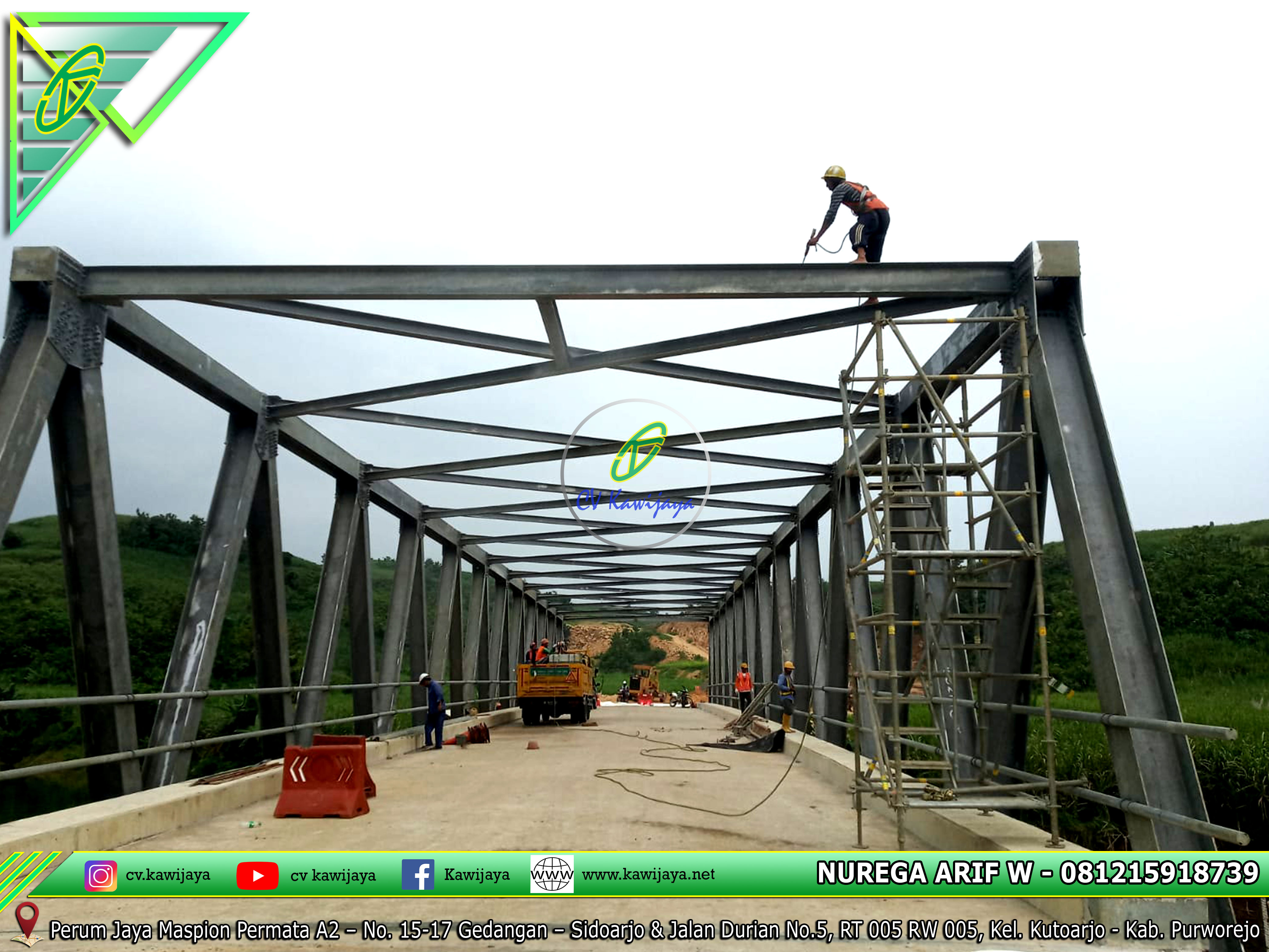 Pengecatan Jembatan Kenongo, Blitar - Jatim