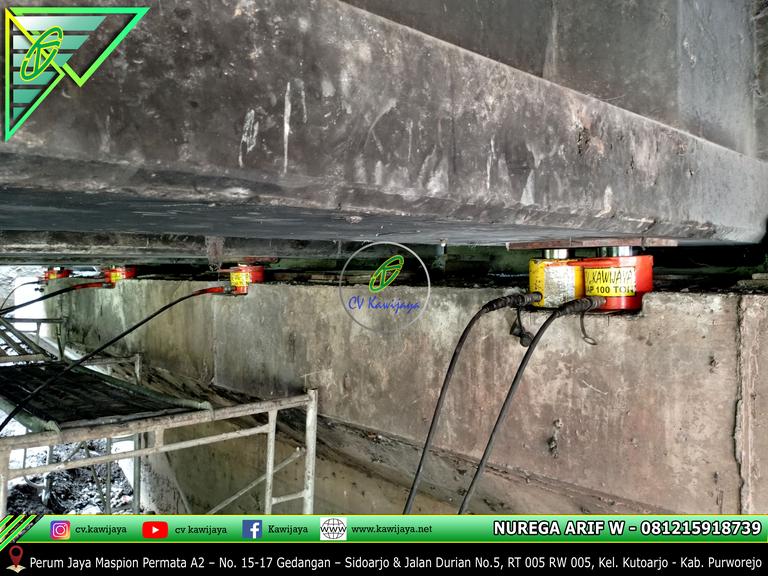 Penggantian Elastomer Jembatan Puru - Batang