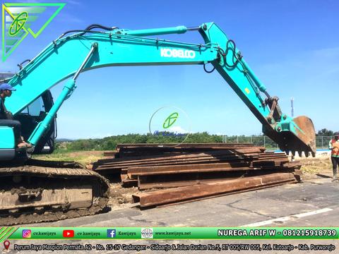 Pemancangan Sheet Pile Baja Jembatan Kali keruh - Jawa Tengah