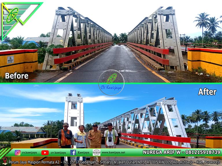 Pengecatan Jembatan Lemau - Bengkulu