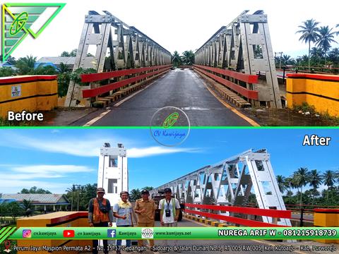 Pengecatan Jembatan Lemau - Bengkulu