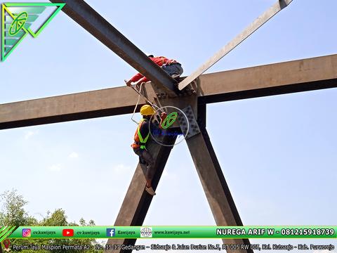 Pengencangan baut jembatan Kali Wulung, Blora - Jateng