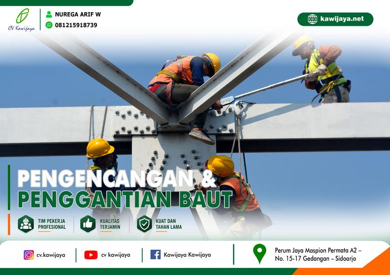 Pengencangan Baut Jembatan Cilet - Indramayu