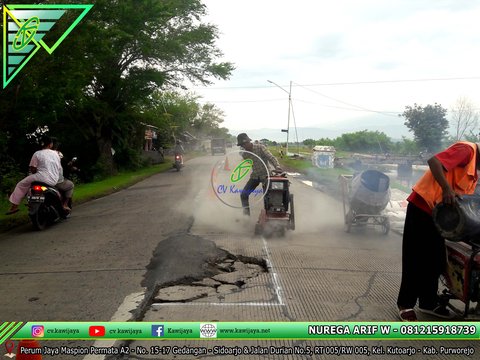 Patching Beton Mutu Tinggi Jalan Brebes - Jawa Tengah