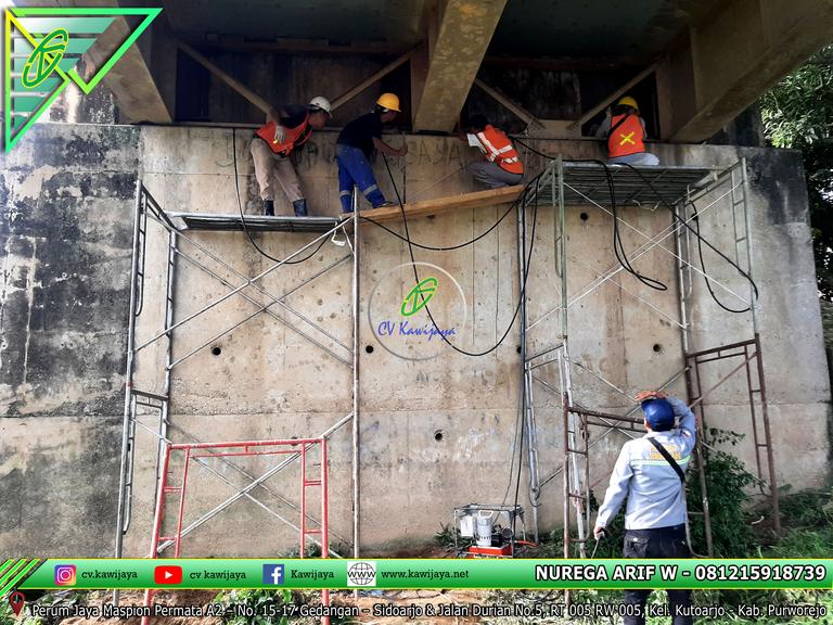 Penggantian Elastomer Jembatan Muara Rumpit - Palembang