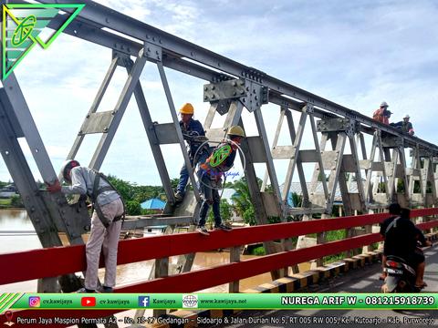 Pengencangan Baut Jembatan Lemau - Bengkulu.