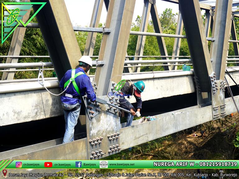 Pengencangan Baut Jembatan Lemau - Bengkulu
