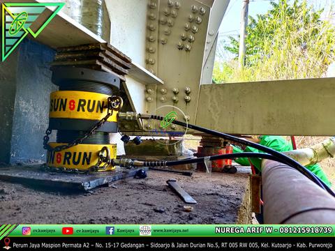 Penggantian Elastomer Jembatan Air Pilang - Belitung
