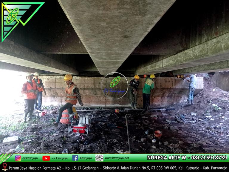 Penggantian Elastomer Jembatan Puru - Batang