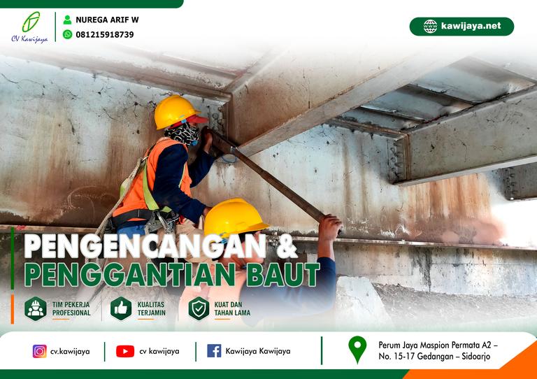 Pengencangan Baut Jembatan Cilet - Indramayu