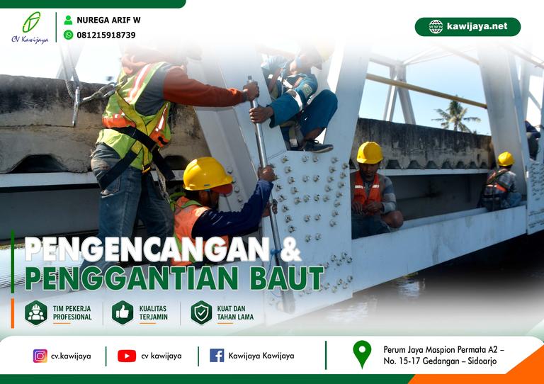 Pengencangan Baut Jembatan Batokan - Indramayu