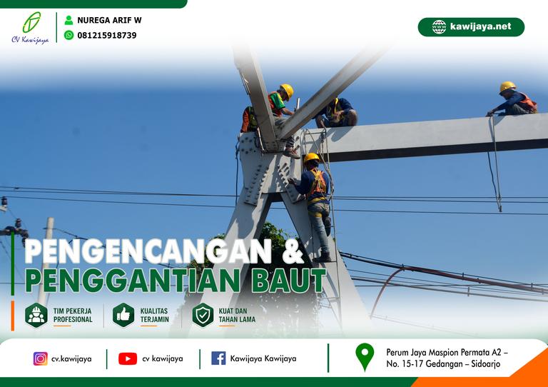 Pengencangan Baut Jembatan Cilet - Indramayu