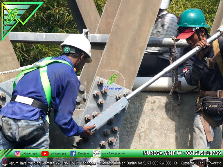 Pengencangan Baut Jembatan Lemau - Bengkulu