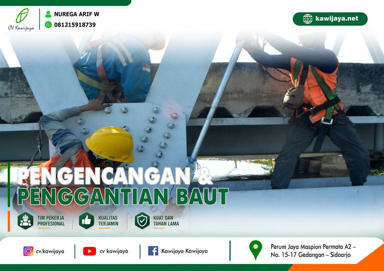 Pengencangan Baut Jembatan Batokan - Indramayu