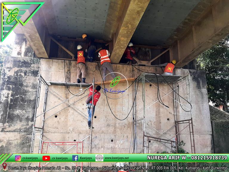 Penggantian Elastomer Jembatan Muara Rumpit - Palembang