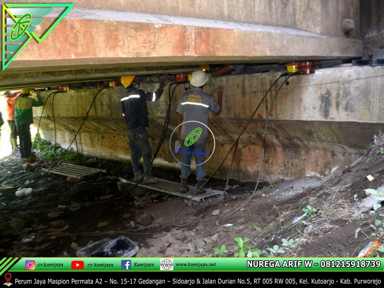 Penggantian Elastomer Jembatan Puru - Batang