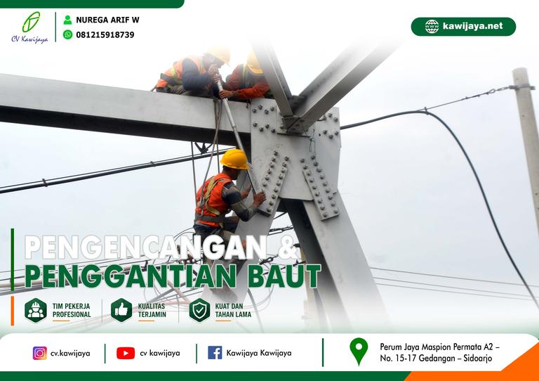 Pengencangan Baut Jembatan Batokan - Indramayu