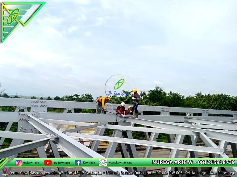 Pengencangan baut jembatan kali rambut, Tegal - Jateng