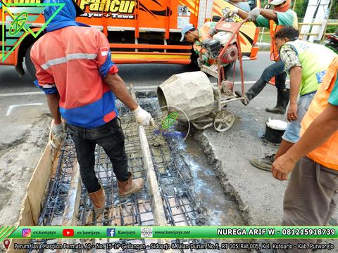 Patching Beton Mutu Tinggi Lantai Jembatan Sumur Panggang, Tegal - Jawa Tengah