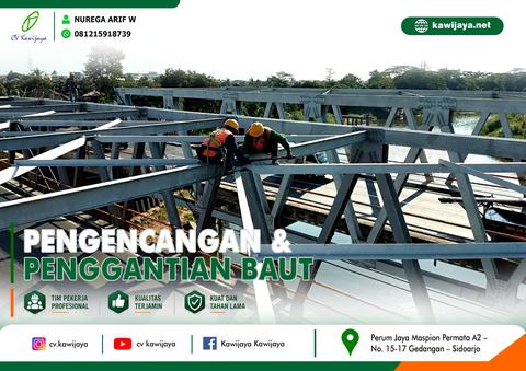 Pengencangan Baut Jembatan Cipunegara - Indramayu