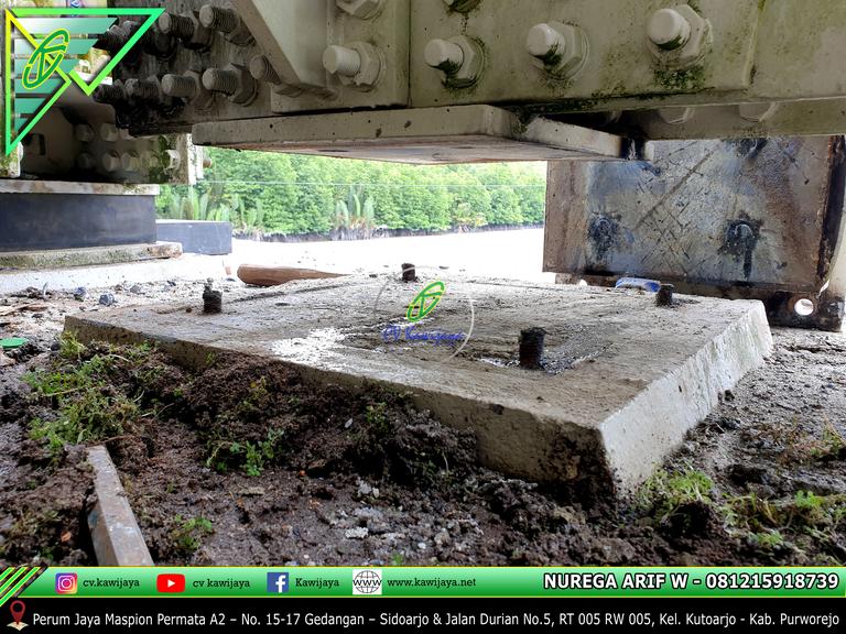 Penggantian Elastomer Jembatan Air Pilang - Belitung