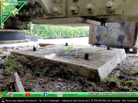 Penggantian Elastomer Jembatan Air Pilang - Belitung