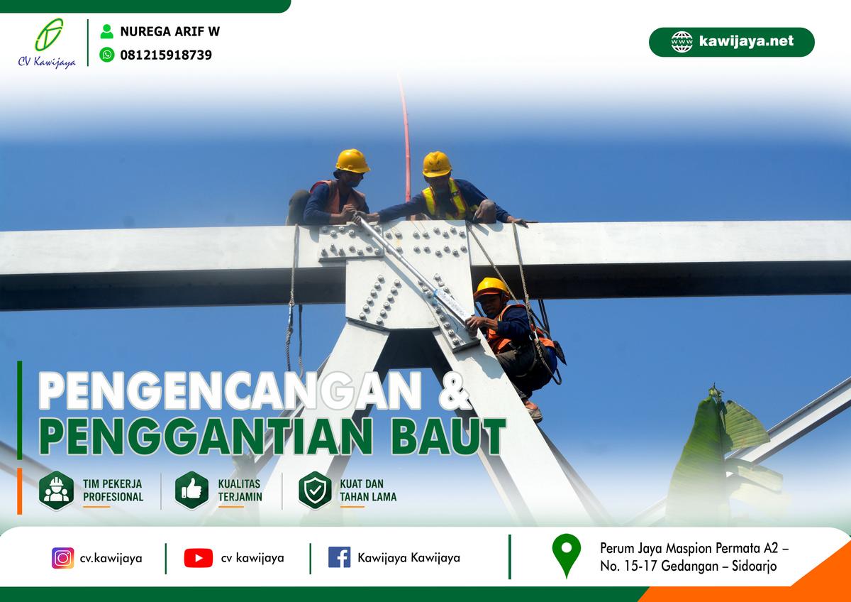 Pengencangan Baut Jembatan Cilet - Indramayu