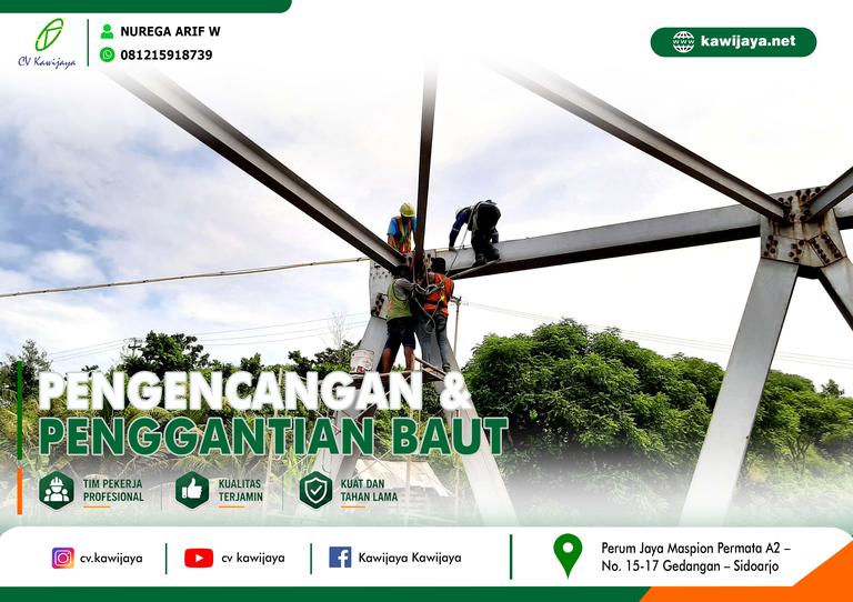 Pengencangan Baut Jembatan Lemau - Bengkulu