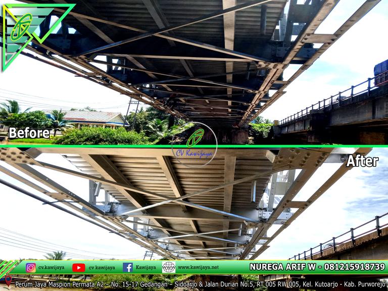Pengecatan Jembatan Lemau - Bengkulu