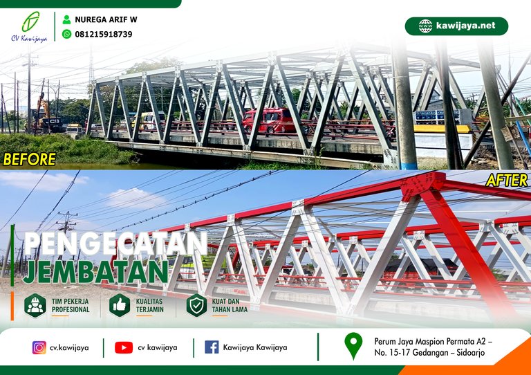 Pengecatan Jembatan Babon - Demak