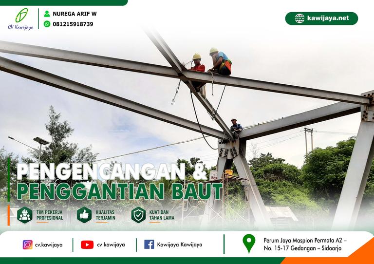 Pengencangan Baut Jembatan Lemau - Bengkulu