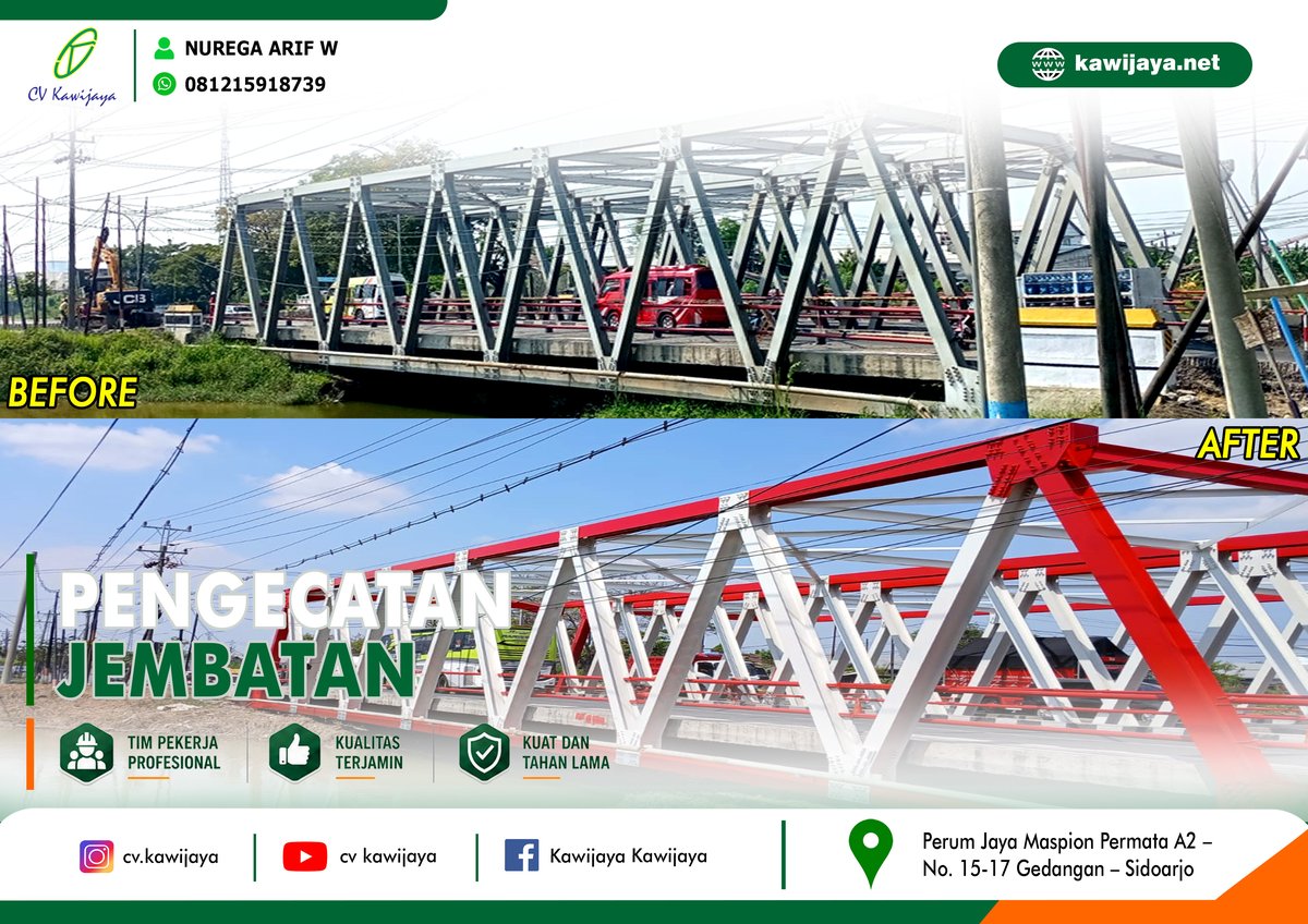 Pengecatan Jembatan Babon - Demak