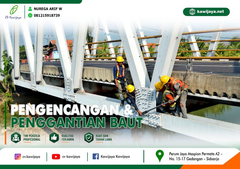 Pengencangan Baut Jembatan Cilet - Indramayu