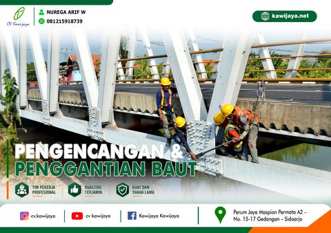 Pengencangan Baut Jembatan Cilet - Indramayu