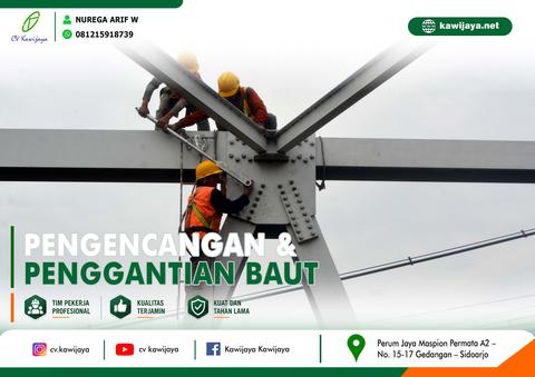 Pengencangan Baut Jembatan Batokan - Indramayu
