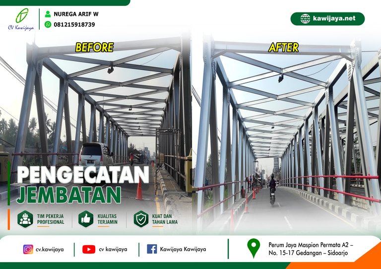 Pengecatan Jembatan Kali Putih - Magelang