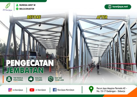 Pengecatan Jembatan Kali Putih - Magelang