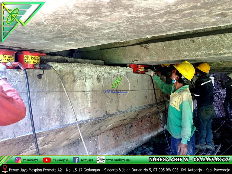 Penggantian Elastomer Jembatan Puru - Batang