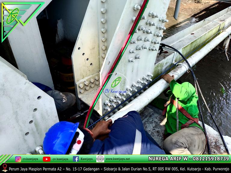 Penggantian Elastomer Jembatan Air Pilang - Belitung