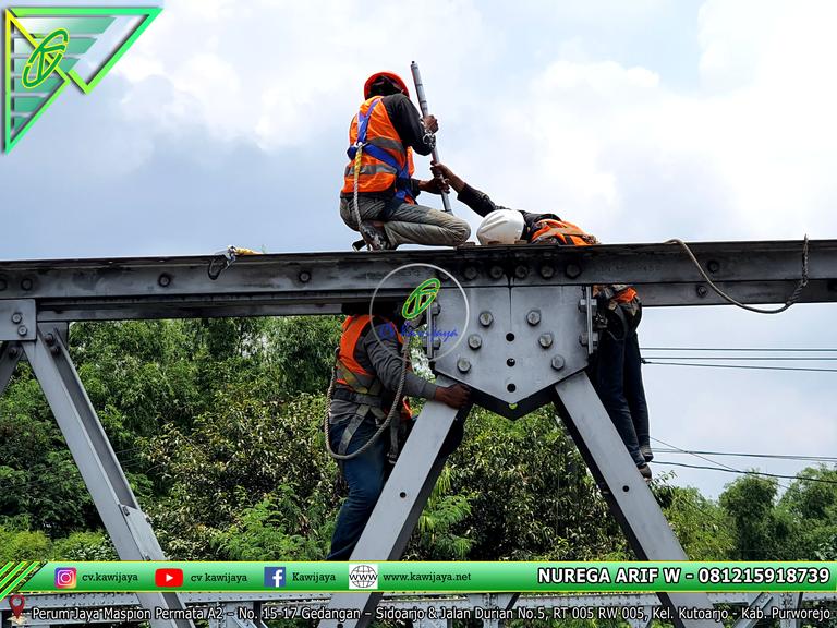 Pengencangan Baut Jembatan Lemau - Bengkulu