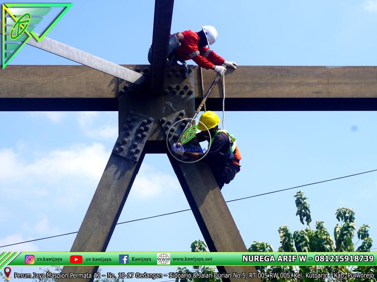 Pengencangan Baut Jembatan Lemau - Bengkulu