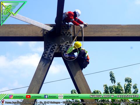 Pengencangan baut jembatan Kali Wulung, Blora - Jateng