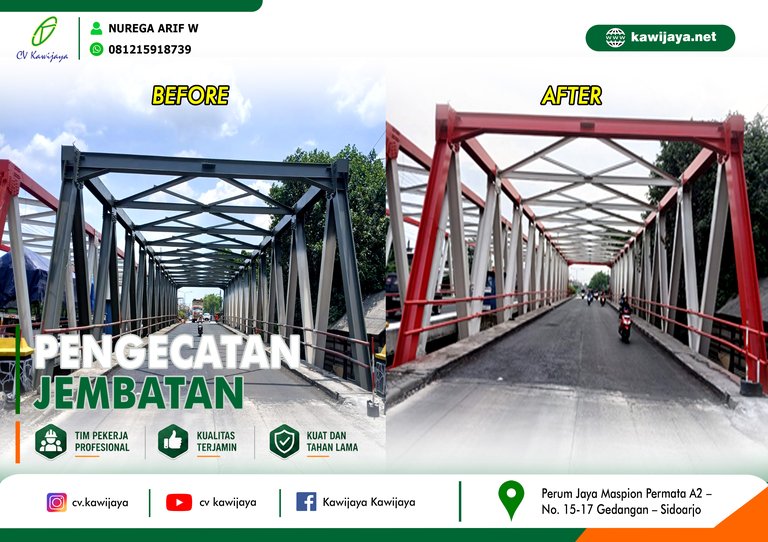 Pengecatan Jembatan Tuntang Buyaran - Demak